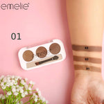 Emelie Professional 3 Color Eyebrow Powder Palette