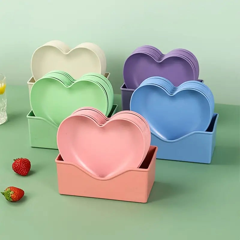 Heart Shape Plate 8 Pcs Set – beautygirl-pk