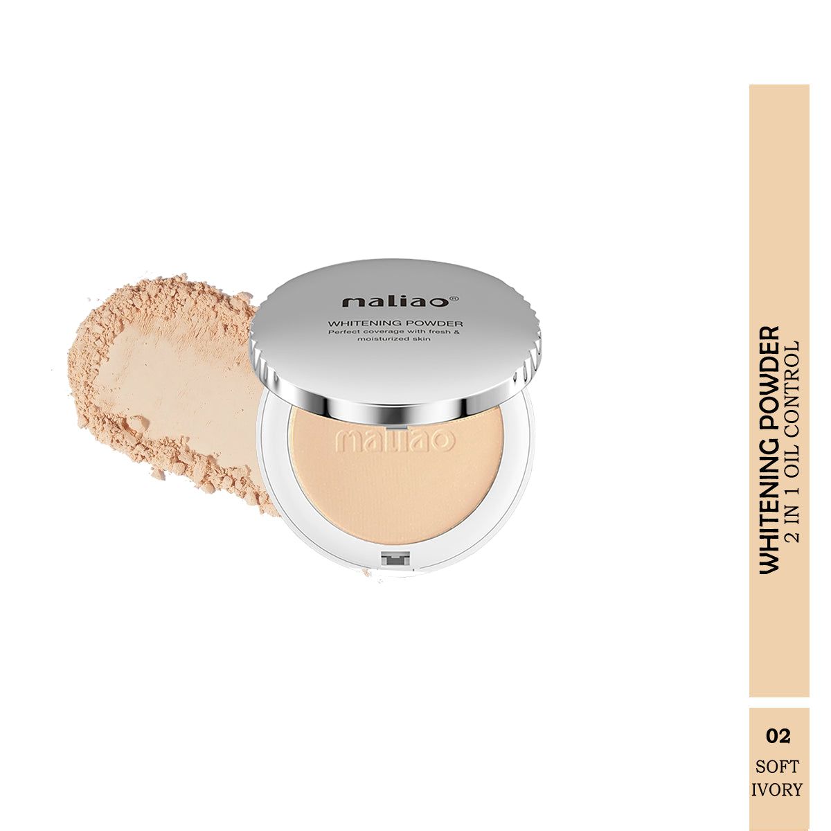 Maliao Whitening Powder 2-in-1 Oil Control Compact Powder