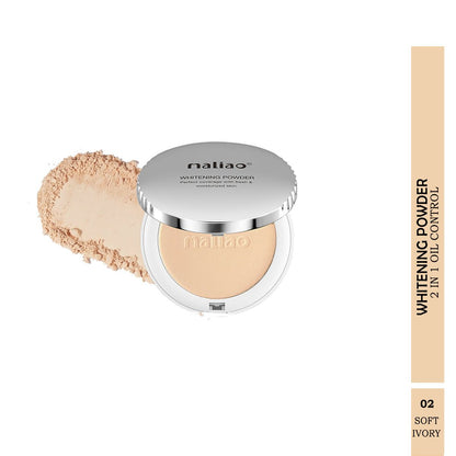 Maliao Whitening Powder 2-in-1 Oil Control Compact Powder