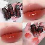 Miss Lara Cute Korean Black Bear Lip Gloss Lip Glaze Long-Lasting Mirror Shine Lip Tint