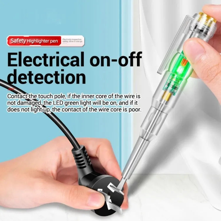 Voltage Detector Pencil Tester Non-Contact Electric Tester Detector Probe with LED High Brightness