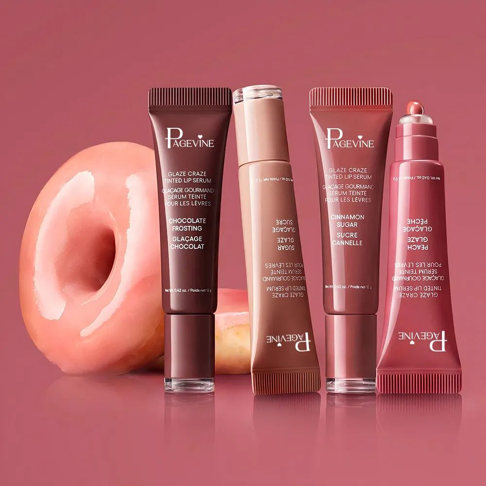 PageVine Glaze Craze Tinted Lip Serum 8Pc Set