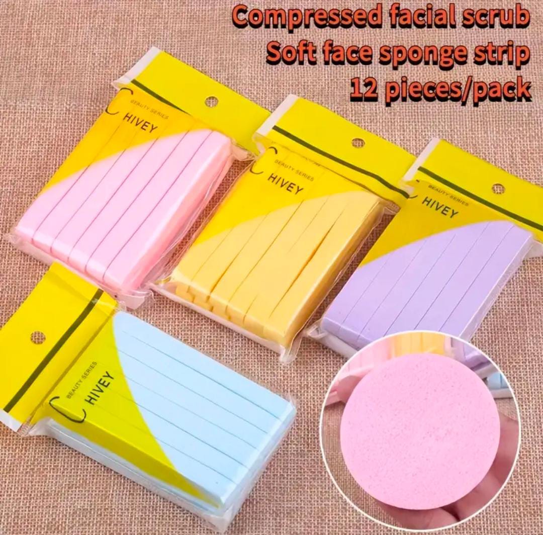 Compressed Facial Sponge 12 Pcs Pack