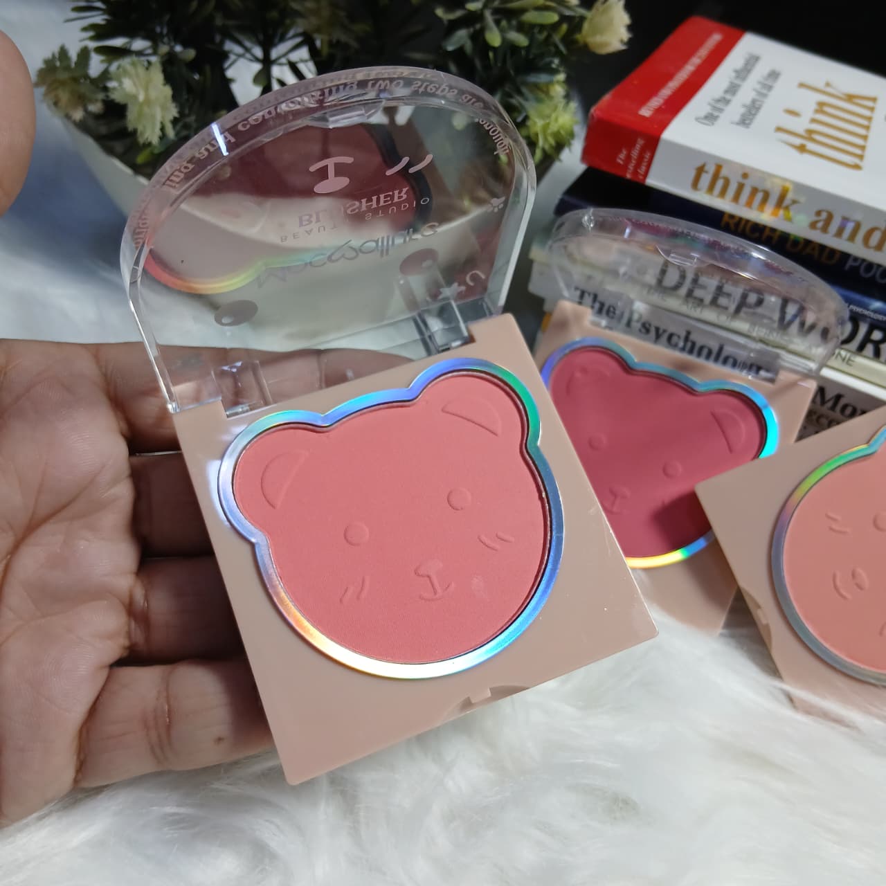 Mocallure Cute Teddy Bear Blush Pack of 3