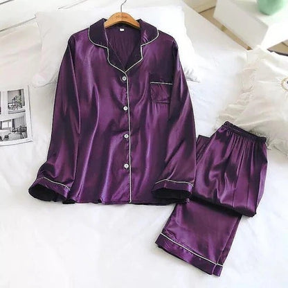 Code PJ SUIT Shezaib Silk Pajamas Sets Short Sleeve Sleepwear Two Pieces Nightwear Set (High Quality))