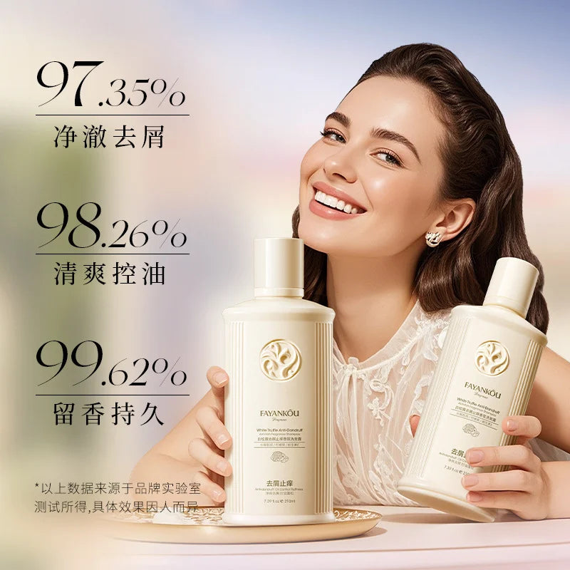 FAYANKOU White Truffle Anti-Dandruff and Anti-Itching Fragrance Oil Control Shampoo Fluffy Soft Clean Fragrance Shampoo