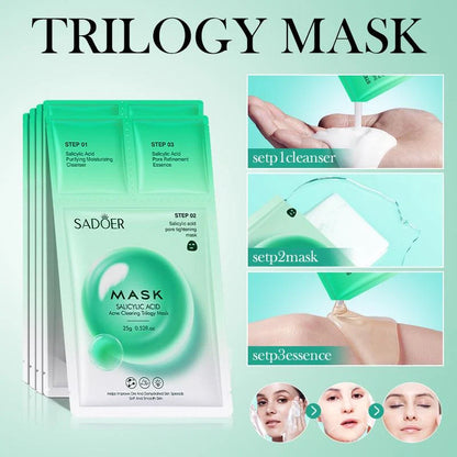 SADOER Salicylic Acid Acne Clearing Three Step Facial Mask