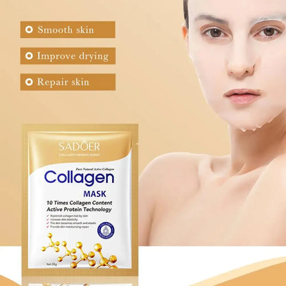 Sadoer Collagen Firming Series Pure Natural Active Collagen Facial Mask Anti-Aging Sheet Face Mask