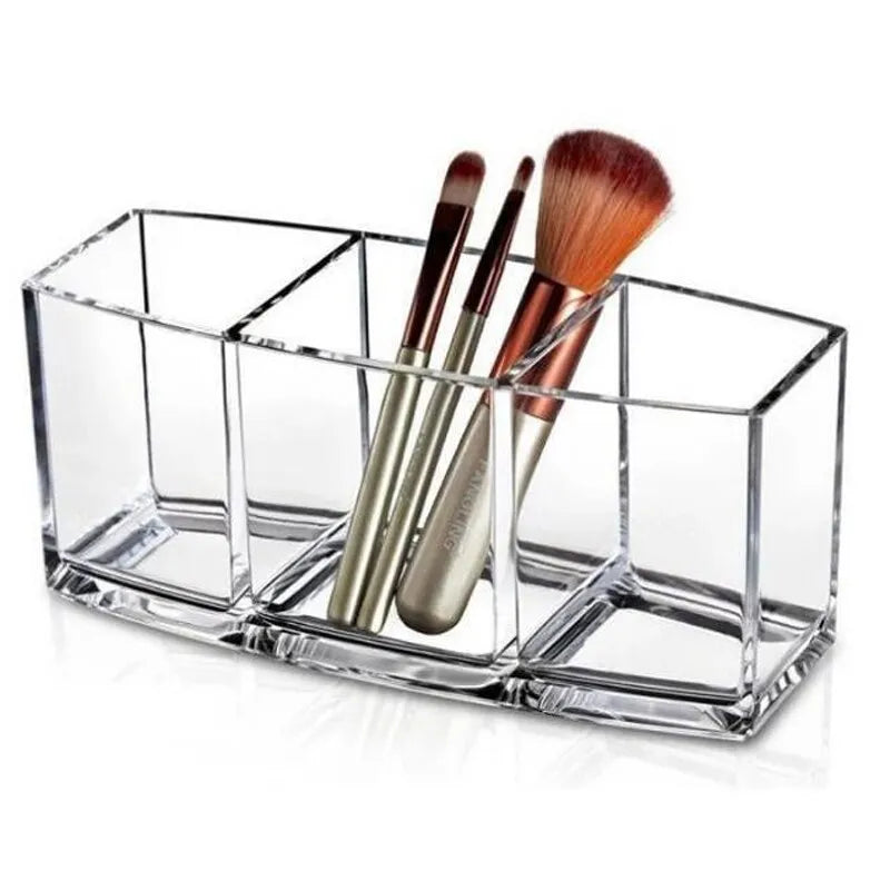 Makeup Organizer with 3 Grids Cosmetic Storage Box