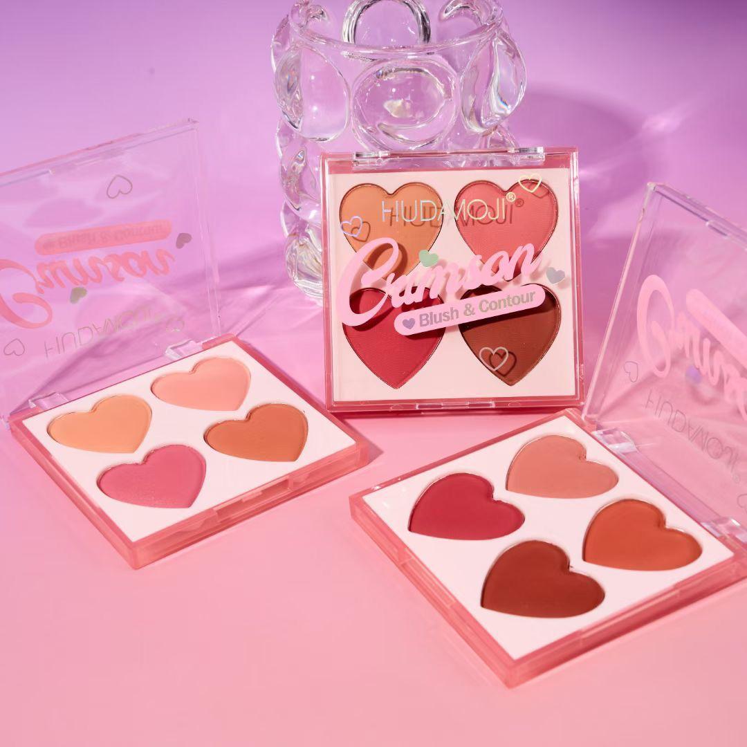 Hudamoji Crimson Blush And Contour 3Pcs Set