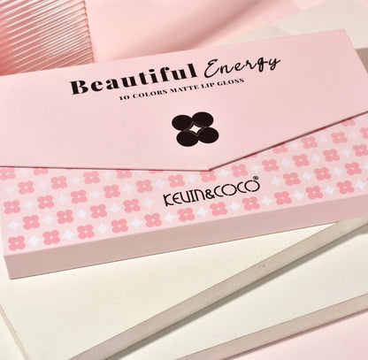 Kevin & Coco High Quality Beautiful Energy Matte Lipgloss 10pcs Box