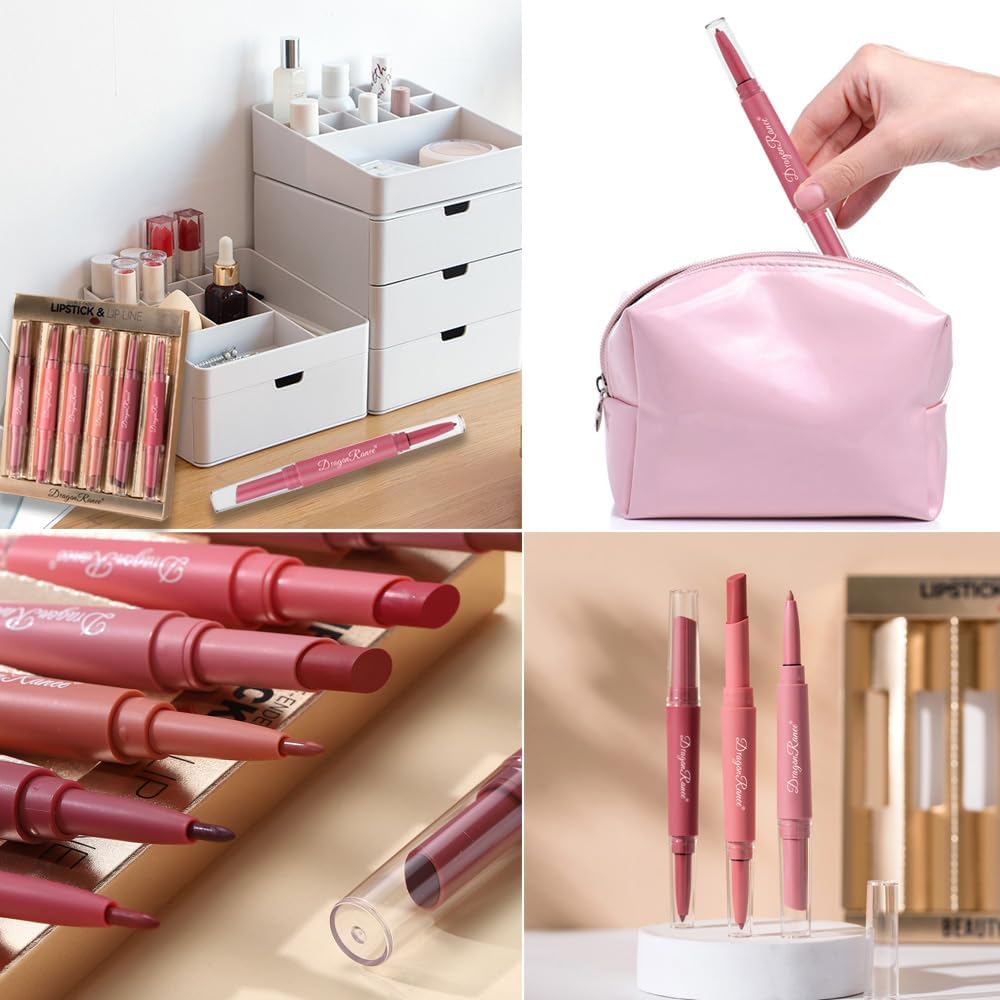 Dragon Ranee Double Head Matte Lip Liner Matte Lipstick Pen