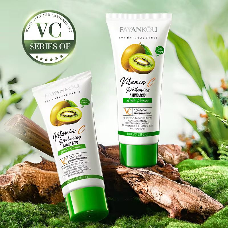 FAYANKOU Kiwifruit Extract Vitamin C Whitening Cleansing Wash Oil Control Hydrating and Smoothing Brightening Skin