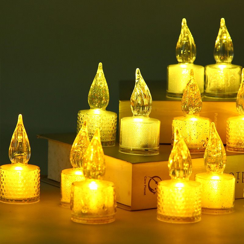 Transparent Crystal Acrylic Small Led Flameless Candle