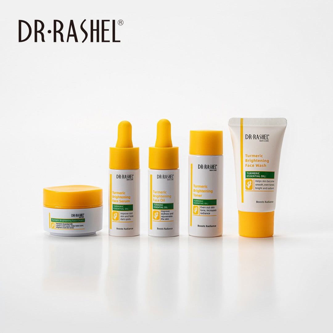 Dr Rashel Turmeric Glow Brightening Skin Care Travel Box 5 Piece Set