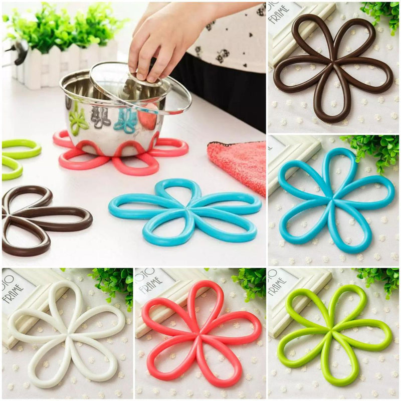 Silicone Flower Pot Stand Heat Resistant 2Pcs