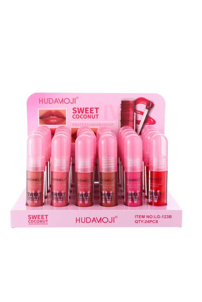 Hudamoji Sweet Coconut Lipgloss Set Pack of 6