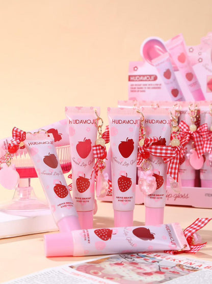 Hudamoji Strawberry Glossy Sweet Lip Gloss Pack of 6