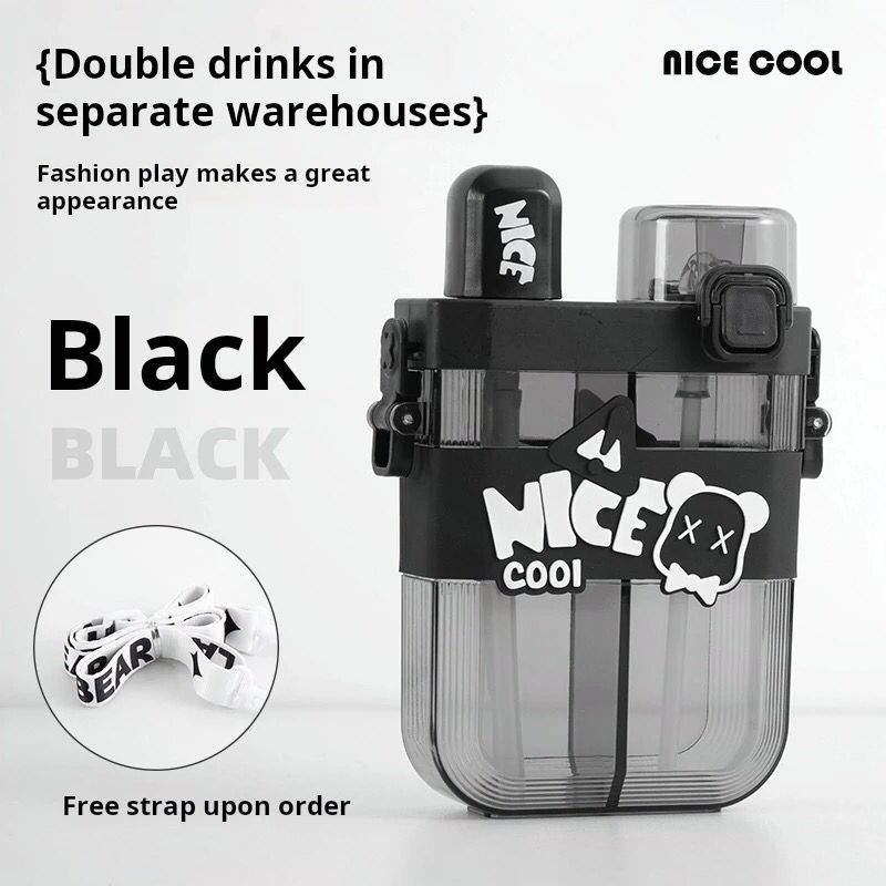 Nice Cool Bear 2in1 Double Sided Couple Water Bottle