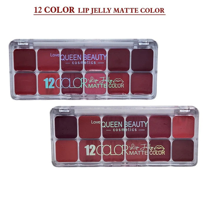 Queen Beauty 12 Color Lipstick Palette