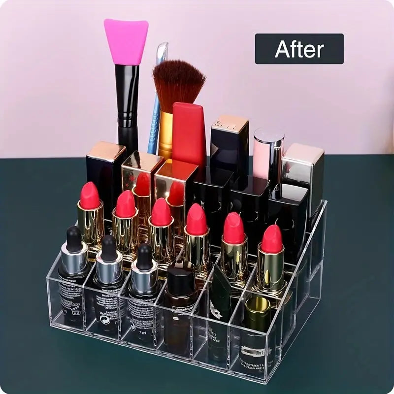 24 Grid Acrylic Clear Lipstick Holder Storage Box