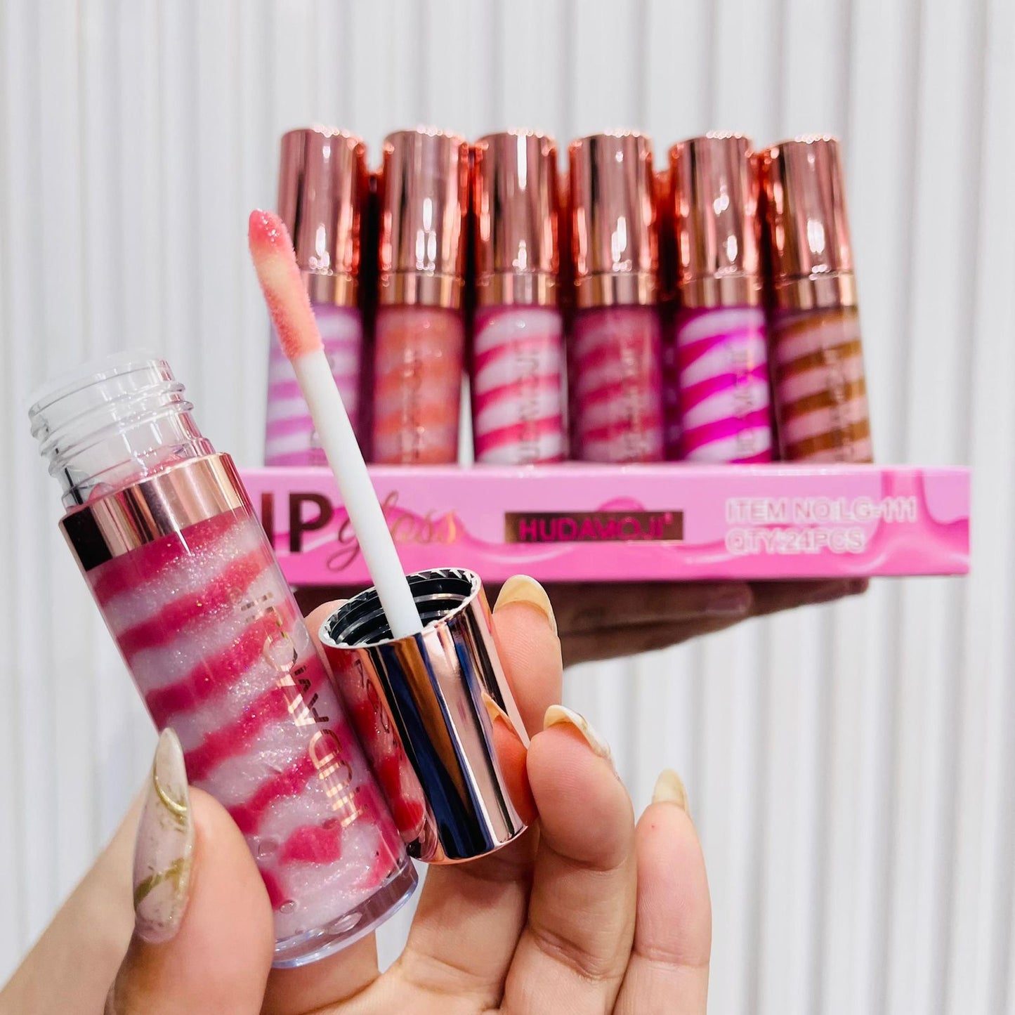 Hudamoji Marbled Lip Gloss 6pcs Set