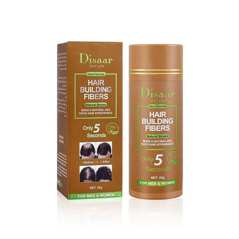 Disaar Hair Fiber Organic Hair Loss Treatment Instant Thickening Fiber Powder Black & Brown Men and Women