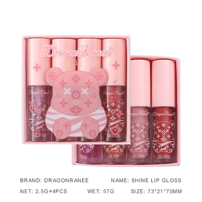 Dragon Ranee 4 Pcs Shine Lipgloss Set