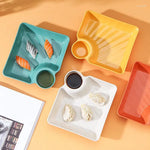 Square Dumpling 3Pcs Plate Set