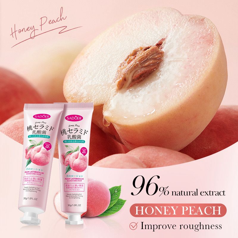 Sadoer Honey Peach Lactobacillus Hydrate Hand Cream