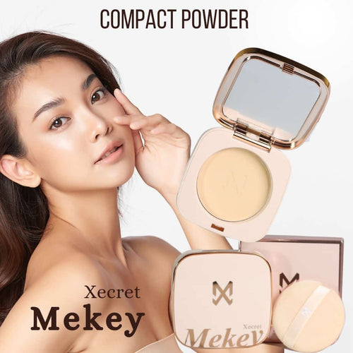 Mekey Xecret Radiant Glow Matte Face Powder All Day Coverage With Puff