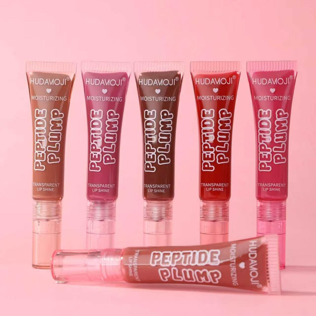 Hudamoji Peptide Plump Lip Shine – Pack of 6