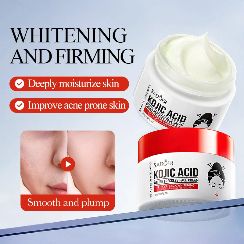 SADOER Kojic Acid Whitening Freckles Face Cream 30g