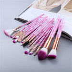 Marble Design Makeup Brush Set Pack Of 10Pcs