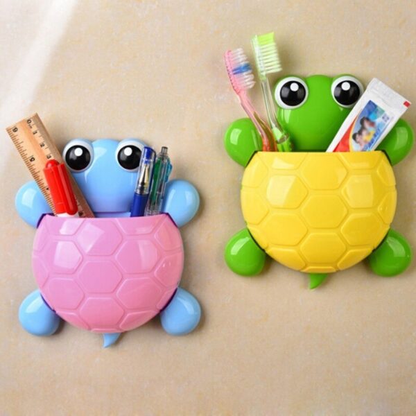 Toothbrush Cute Turtle Strong Sucker Plastic Holder