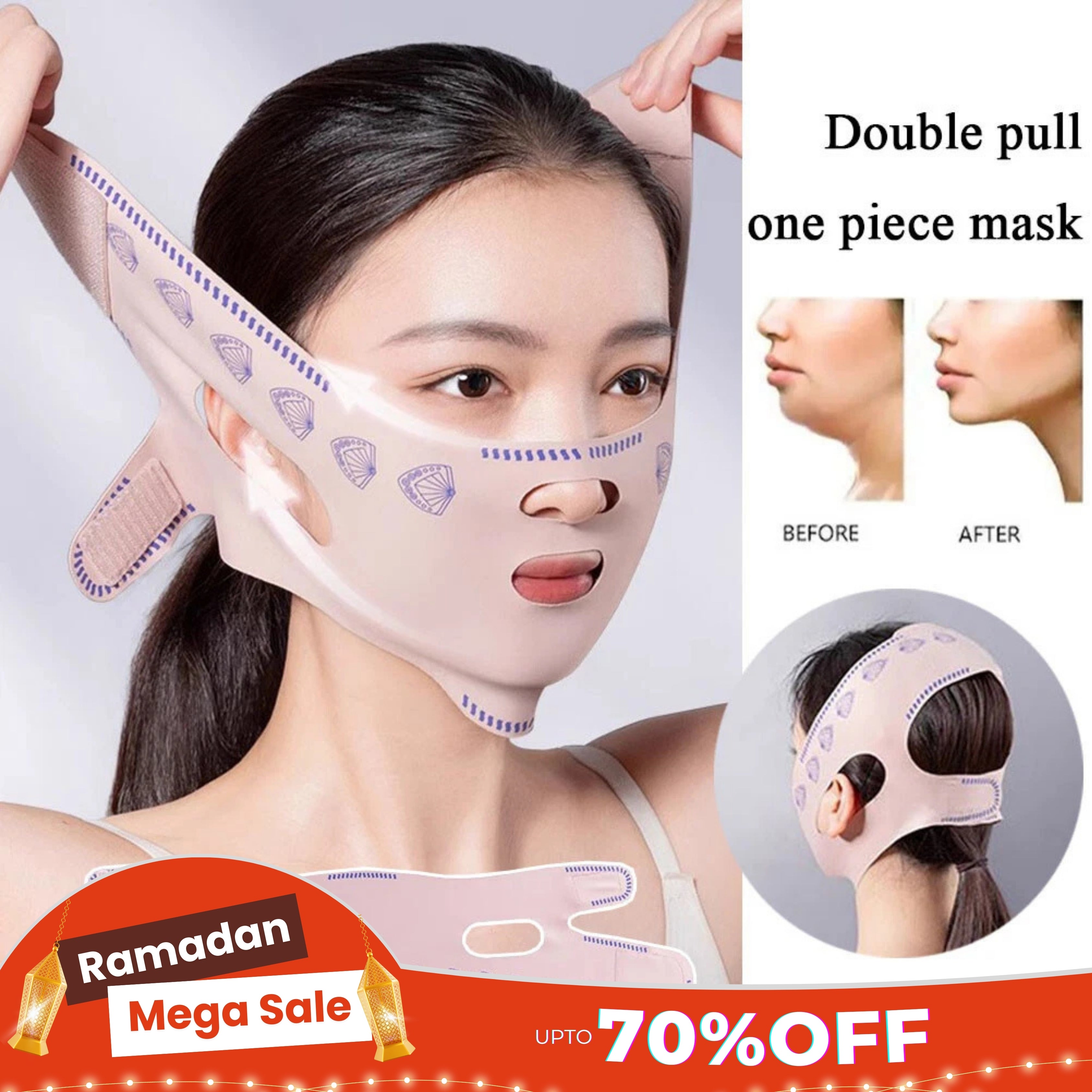 2025 New Face Bandage Breathable V Face Band Cheek Lift Up Anti Wrinkle Face Thin Mask Reduce Double Chin V-Line Shaping Bandage Creek