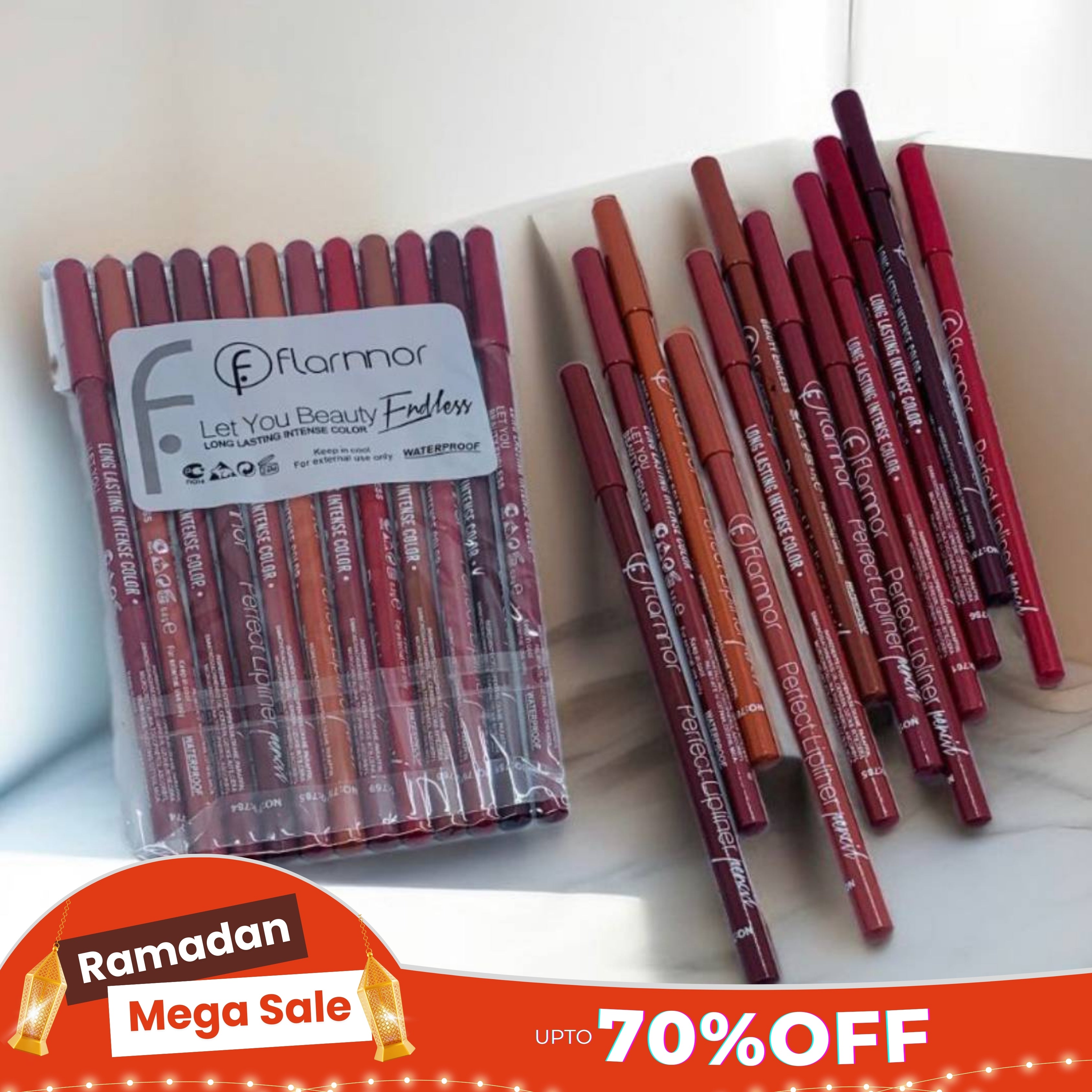 Flormor Let Your Beauty Endless Perfect Lip Liner Pencil 12Pcs