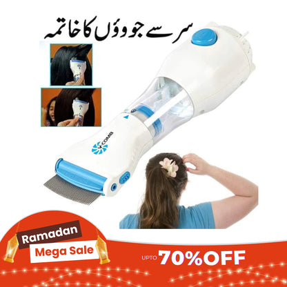 V Comb Electronic Head Lice Removal Machine Anti Lice Machine with 4 Free Filters