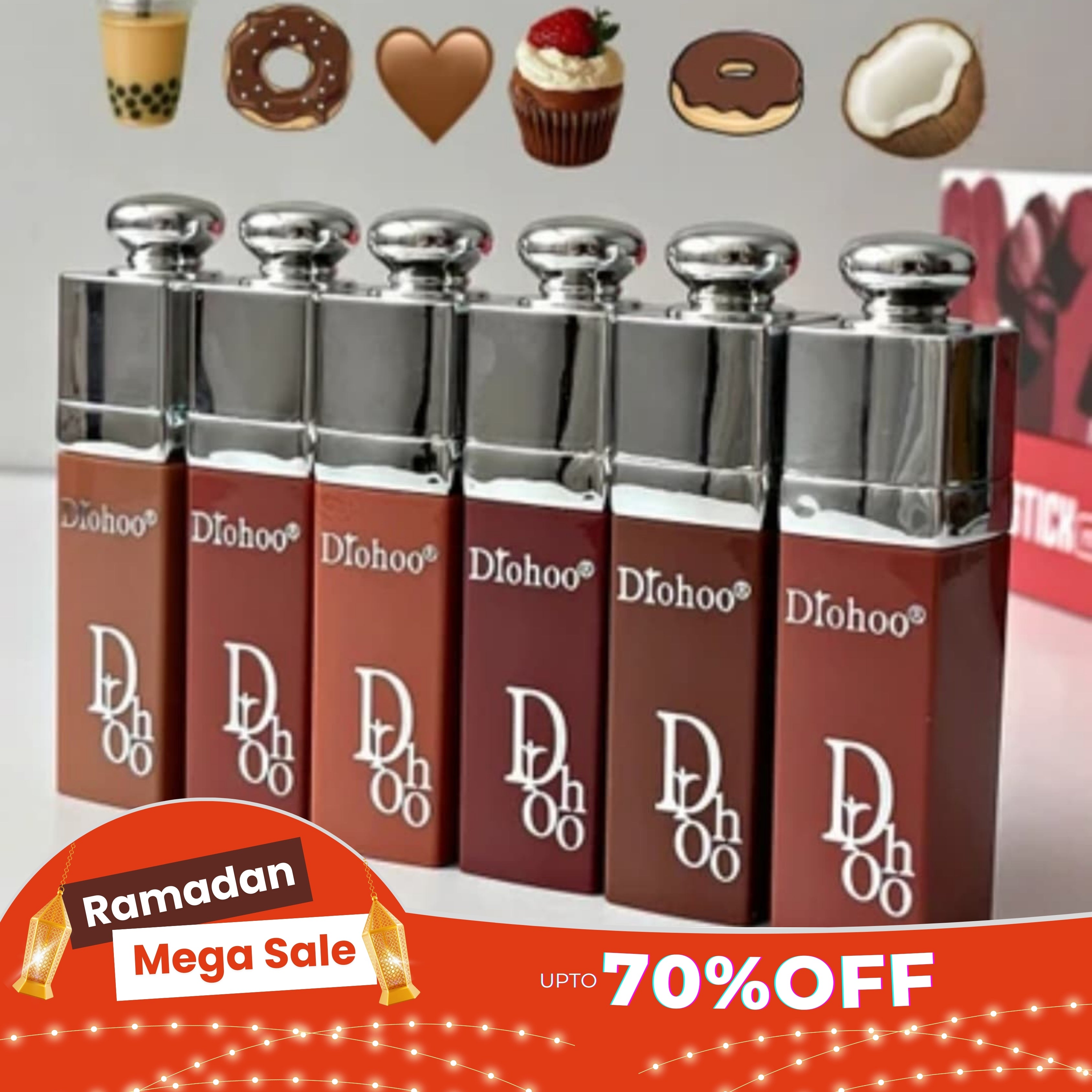 Drohoo Nude Shades Matte Lipstick Set 6 Long Lasting Shades