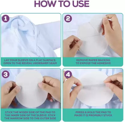 Sweat Pads Anti Allergic Anti Bacteria For Underarms Disposable Highly Absorbent Sweat Pad 5 Pair