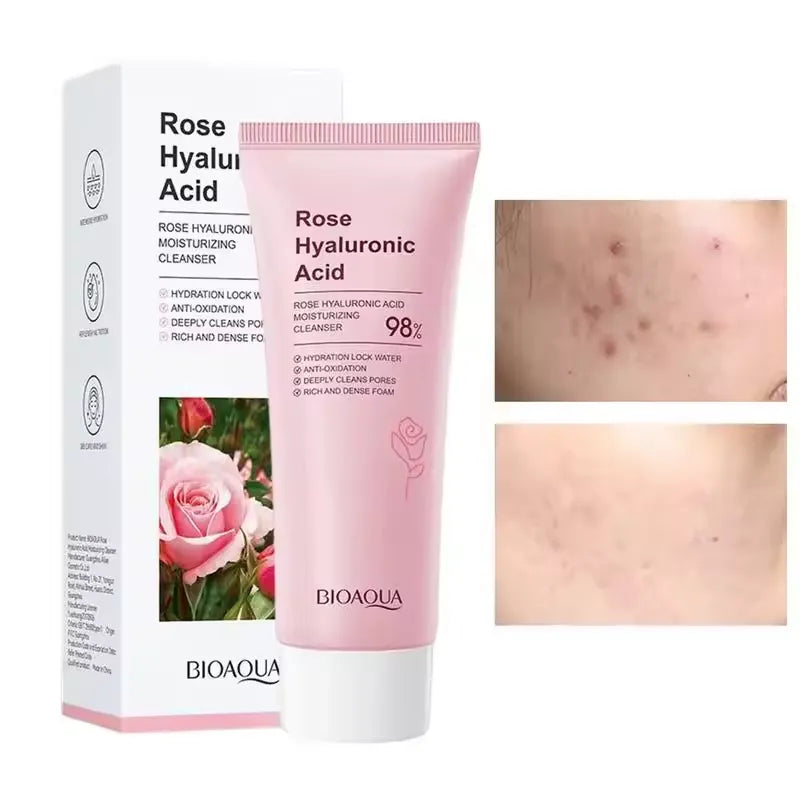 Bioaqua Rose Hyaluronic Acid Moisturizing Cleanser – 100g