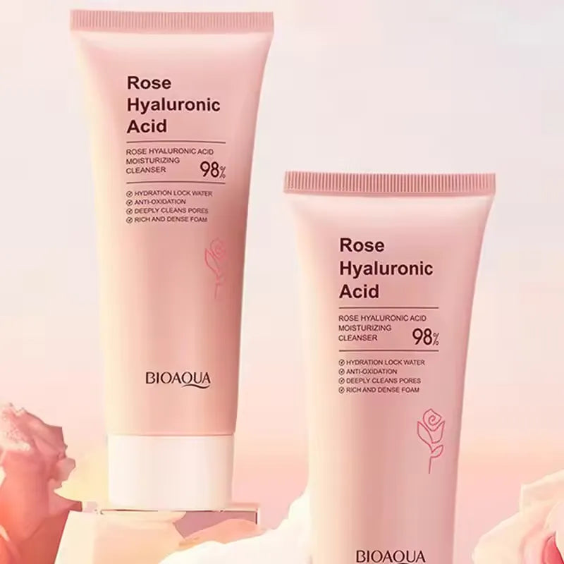 Bioaqua Rose Hyaluronic Acid Moisturizing Cleanser – 100g