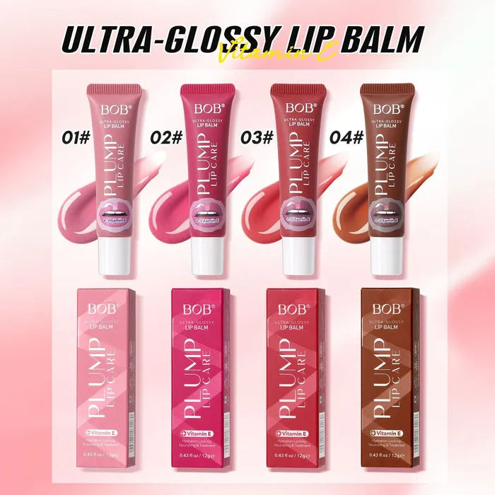 BOB Ultra-Glossy Lip Balm  Vitamin E Infused Lip Gloss Pack of 4