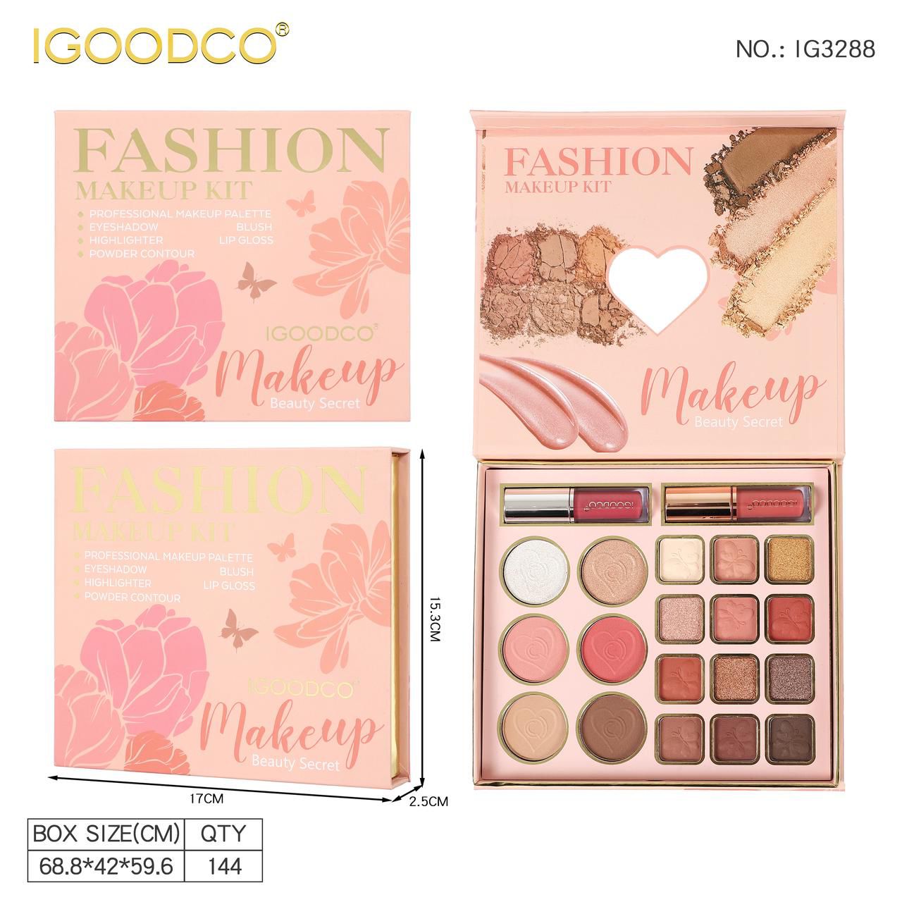 Igoodco 18 Charming Color Professional Eye Shadow & Face Makeup Kit