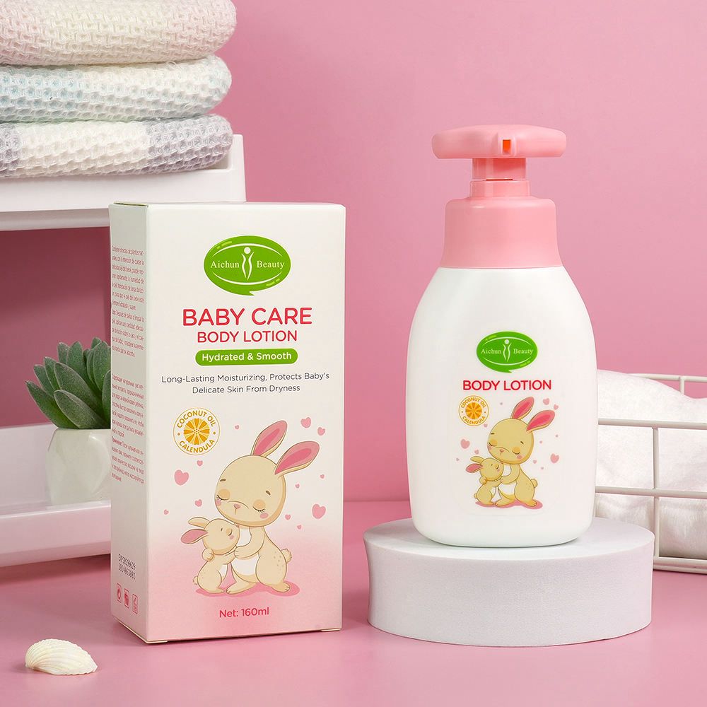 Aichun Beauty Natural Baby Moisturizing Lotion Face & Body Cream (New) Hydrating Smoothing Babies Face Body Skin Care Lotion