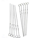 Stainless Steel BBQ Skewers Stick Premium Quality Pack of 6