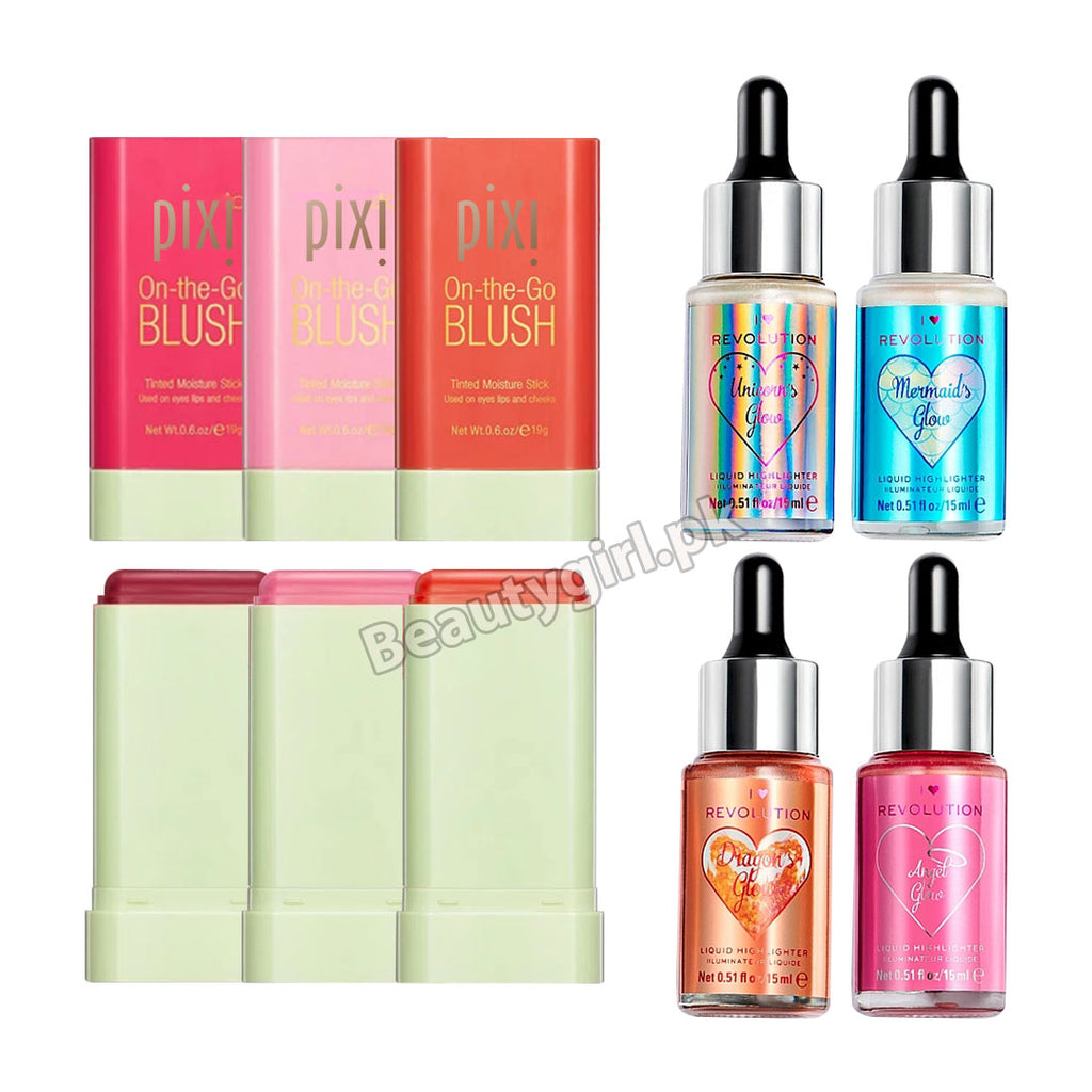 Pixi On-The-Glow Blush Stick 3 Pcs + Makeup Revolution Fantasy Liquid –  beautygirl-pk