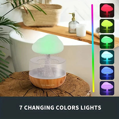 Mushroom Rain Humidifier With Night Light