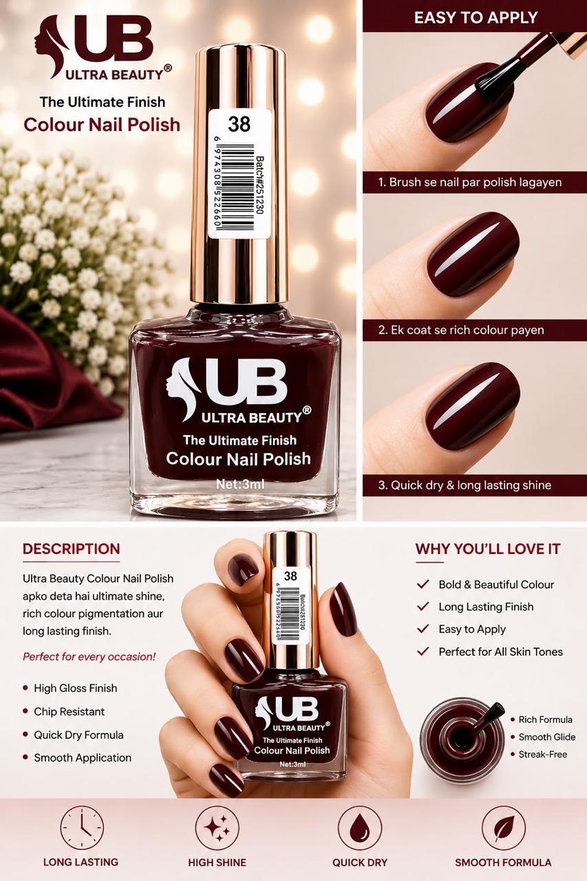 Ultra Beauty Colour Nail Polish – 3ml (Set B)